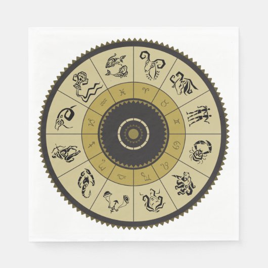 Horoscoop Wiel Papieren servetten (Voorkant)