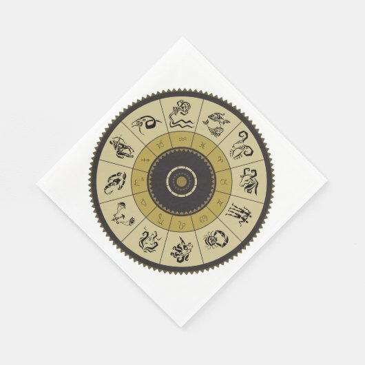Horoscoop Wiel Papieren servetten (Hoek)