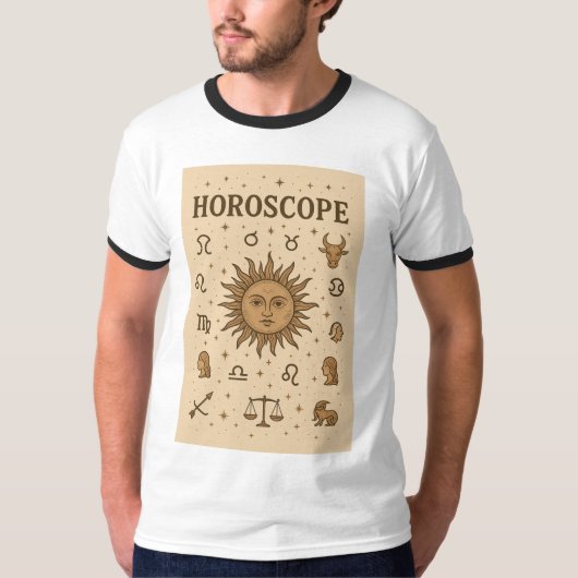  Horoscoop Zodiac Zon Astrologie Illustratio T-shirt (Voorkant)