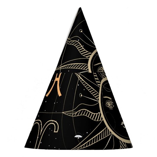 Horoscoopcirkel, sterrenbeelden, . feesthoedjes (Links)