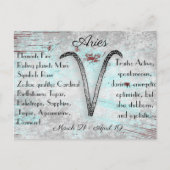 Horoscoopteken Aires-Briefkaart Briefkaart (Voorkant)
