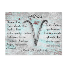 Horoscoopteken Aires-Briefkaart