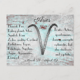 Horoscoopteken Aires-Briefkaart Briefkaart