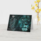 Horoscoopteken Leo Happy Birthday Kaart (Gele Bloem)