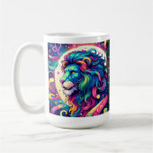 Horoscoopteken Leo info | Kleurrijke Lion Art Koffiemok (Links)