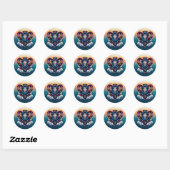 Horoscoopteken Ram | Mystieke Ran Ronde Sticker (Vel)