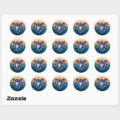 Horoscoopteken Ram | Mystieke Ran Ronde Sticker (Vel)
