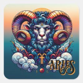 Horoscoopteken Ram | Mystieke Ran Vierkante Sticker