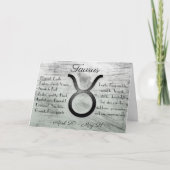 Horoscoopteken Stier Gelukkige Verjaardag Kaart (Voorkant)