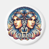 Horoscoopteken Tweelingen | teken van de tweelinga Magneet (Voorkant)