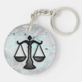 Horoscoopteken Weegschaal Sleutelhanger (Achterkant)
