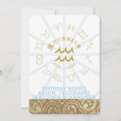 HOROSCOPE ~ Birthday Invite - Aquarius Kaart (Voorkant)