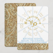 HOROSCOPE ~ Birthday Invite - Capricornus Kaart (Voorkant / Achterkant)