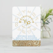 HOROSCOPE ~ Birthday Invite - Capricornus Kaart (Staand voorkant)
