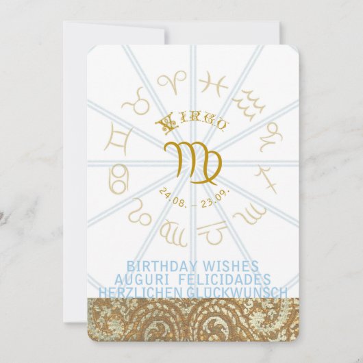 HOROSCOPE ~ Birthday Invite - Virgo Kaart (Voorkant)