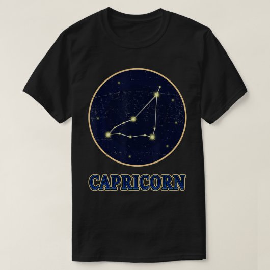 Horoscope Capricornus Zodiac Constellation Caprico T-shirt (Design voorkant)