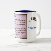 Horoscope: LIBRA (rating G) Tweekleurige Koffiemok (Voorkant rechts)
