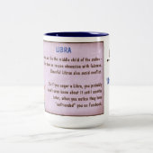 Horoscope: LIBRA (rating G) Tweekleurige Koffiemok (Center)