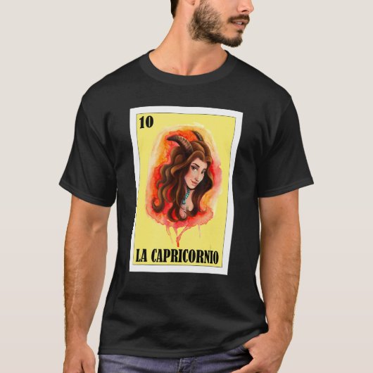 Horoscope Lottery Mexican Lottery La Capricornio T-shirt (Voorkant)