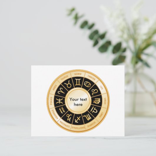 Horoscope Mandala Briefkaart (Staand voorkant)