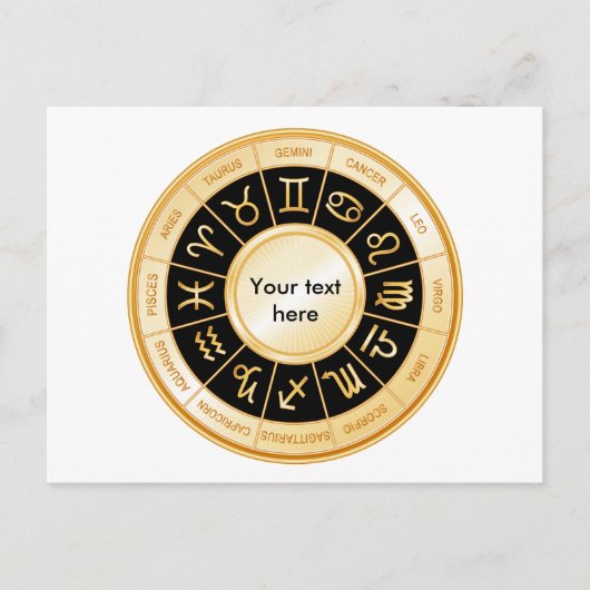 Horoscope Mandala Briefkaart (Voorkant)