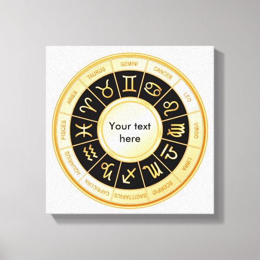 Horoscope Mandala Canvas Afdruk (Voorkant)
