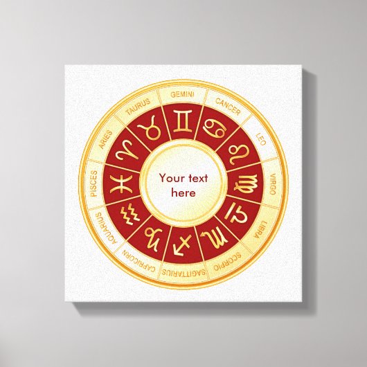 Horoscope Mandala Canvas Afdruk (Voorkant)