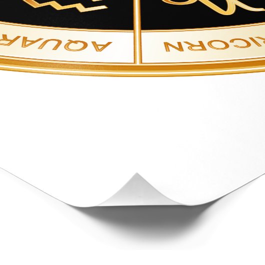 Horoscope Mandala Foto Afdruk (Hoek)