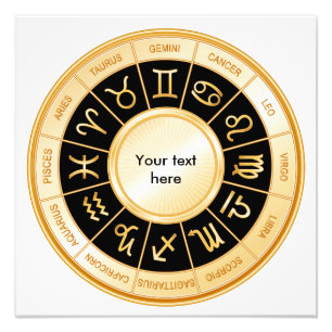 Horoscope Mandala Foto Afdruk
