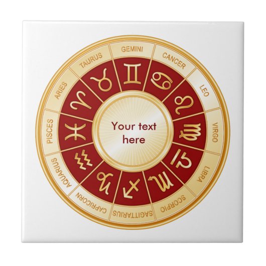 Horoscope Mandala Tegeltje (Voorkant)