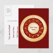 Horoscope Mandala Uitnodiging Briefkaart (Voorkant / Achterkant)