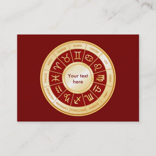 Horoscope Mandala Visitekaartje (Voorkant)