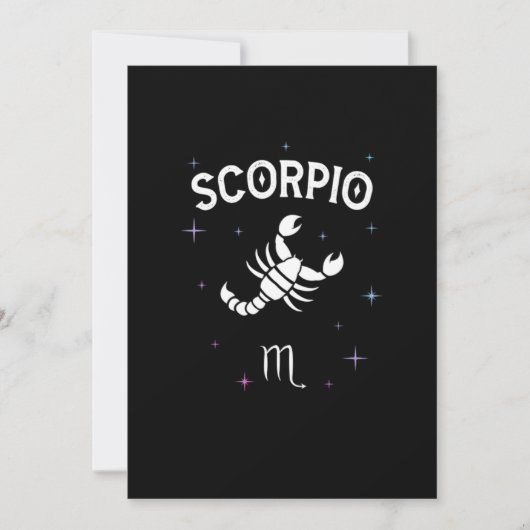 Horoscope Scorpio Symbol Zodiac Sign Costuum Kaart (Voorkant)