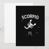 Horoscope Scorpio Symbol Zodiac Sign Costuum Kaart (Voorkant / Achterkant)