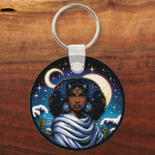 Horoscope Sign Aquarius Symbol Sleutelhanger (Voorkant)