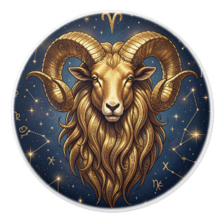 Horoscope Sign Aries Astrology Keramische Knop