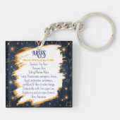 Horoscope Sign Aries | Astrology Traits & Dates Sleutelhanger (Achterkant)