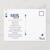 Horoscope Sign Aries | Keeping in Touch Briefkaart (Achterkant)
