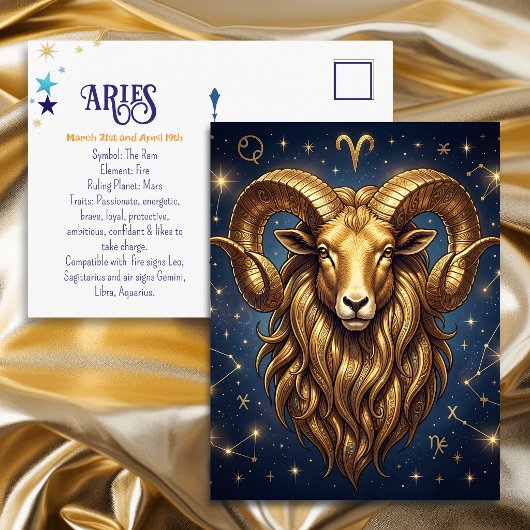 Horoscope Sign Aries | Keeping in Touch Briefkaart