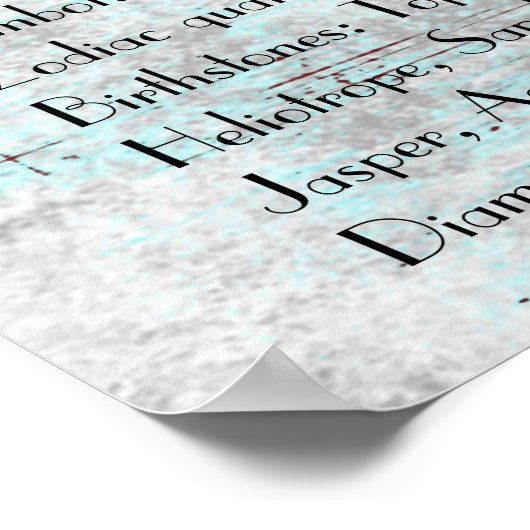 Horoscope Sign Aries Zodiac Astrology Poster (Hoek)