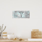Horoscope Sign Aries Zodiac Astrology Poster (Keuken)