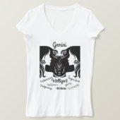 Horoscope Sign Gemini trekt tweelingen aan T-shirt (Design voorkant)