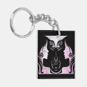 Horoscope Sign Gemini Zodiac Sleutelhanger (Voorkant Links)