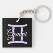 Horoscope Sign Gemini Zodiac Sleutelhanger (Achterkant)