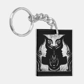 Horoscope Sign Gemini Zodiac Sleutelhanger (Voorkant Links)