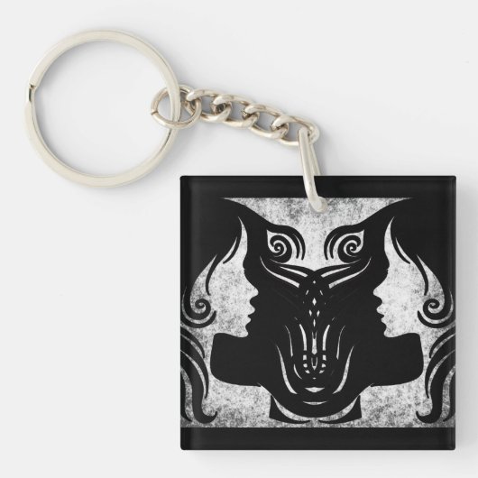 Horoscope Sign Gemini Zodiac Sleutelhanger (Voorkant)