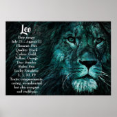 Horoscope Sign Leo-Poster Poster (Voorkant)