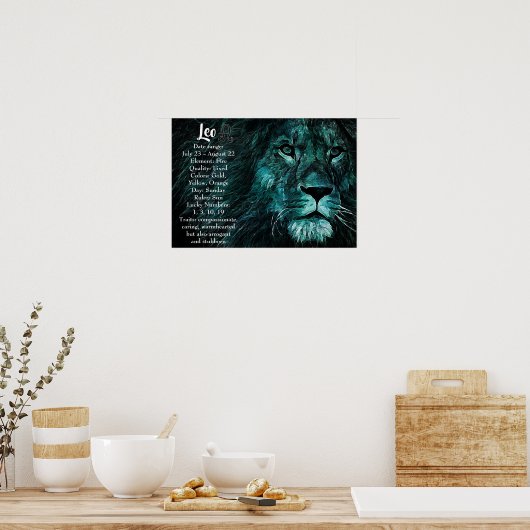 Horoscope Sign Leo-Poster Poster (Keuken)