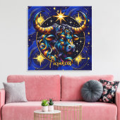 Horoscope Sign Taurus Zodiac Astrology Canvas Afdruk (Insitu (Woonkamer))