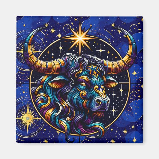 Horoscope Sign Taurus Zodiac Astrology Magneet (Voorkant)